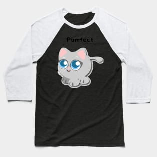 Purrfect Kitten Design Baseball T-Shirt